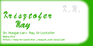 krisztofer may business card